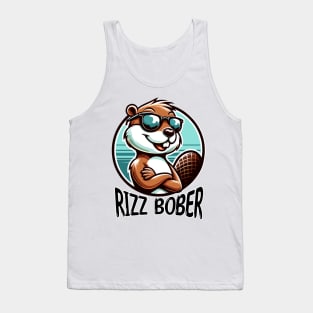 Rizz Bober | Polish Beaver in Sunglasses | Bóbr | Slav | Slavic | Funny gamer meme | Meme from Poland | Streaming | Rizzard god Rizzler Tank Top